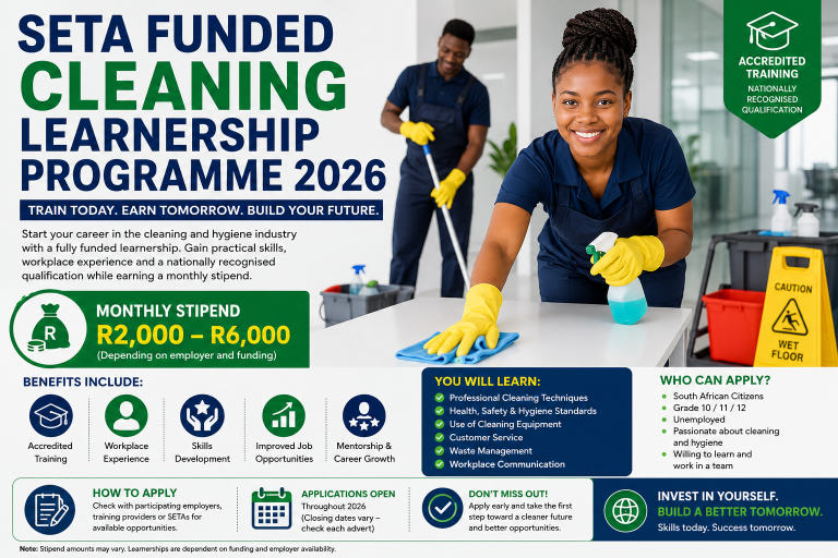 SETA Funded Cleaning Learnership Programme 2026